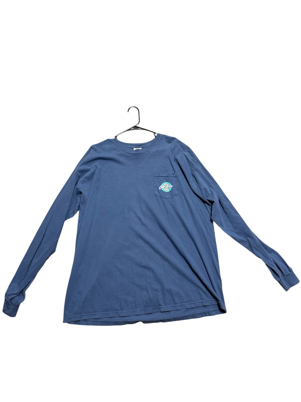 Old Row Long Sleeve Pocket Tee with Logo